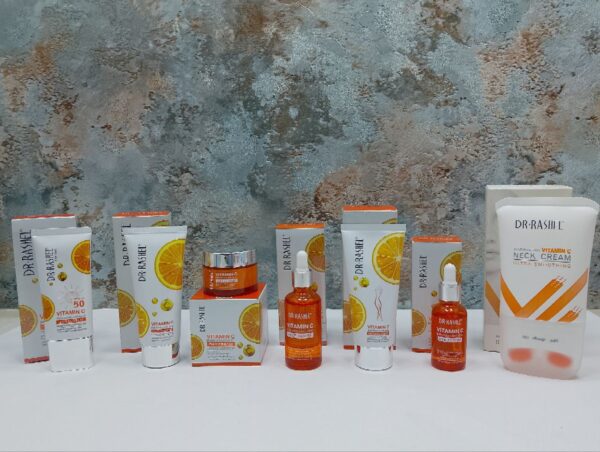 باقة فيتامين C – Dr Rashel 🍊 روتين متكامل للتفتيح، الترطيب والحماية