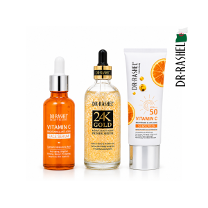 ثلاثية DR.RASHEL Vitamin C + 24K Gold Brightening