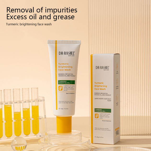 غسول الوجه بالكركم للتفتيح والتنقية – Dr. Rashel Turmeric Brightening Face Wash