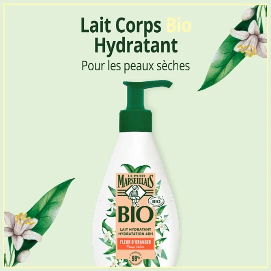 مرطب الجسم للبشرة الجافة Le Petit Marseillais Bio Fleur d'Oranger