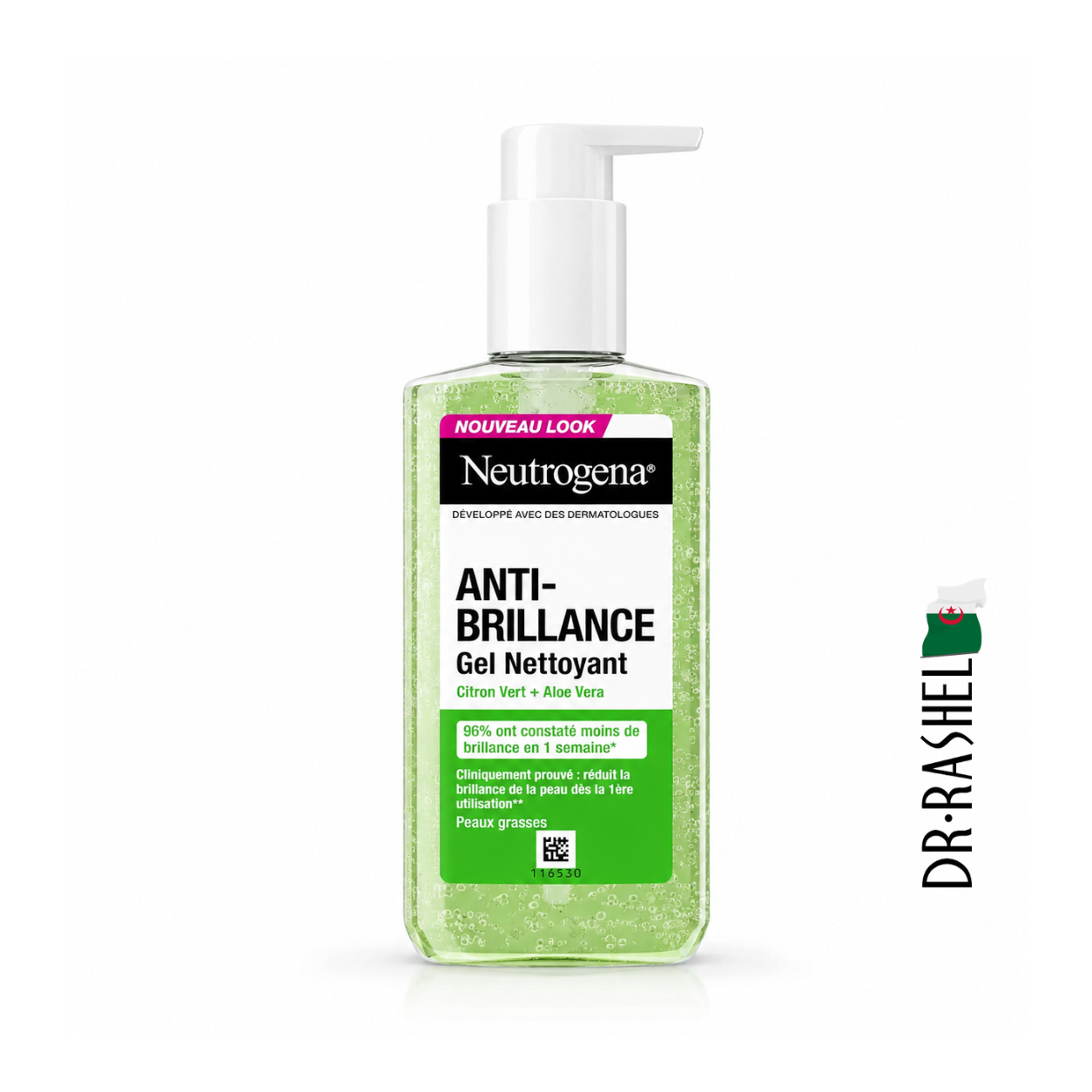 Neutrogena Anti-Brillance Gel Nettoyant – Citron Vert + Aloe Vera